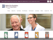 Tablet Screenshot of medicalartprosthetics.com